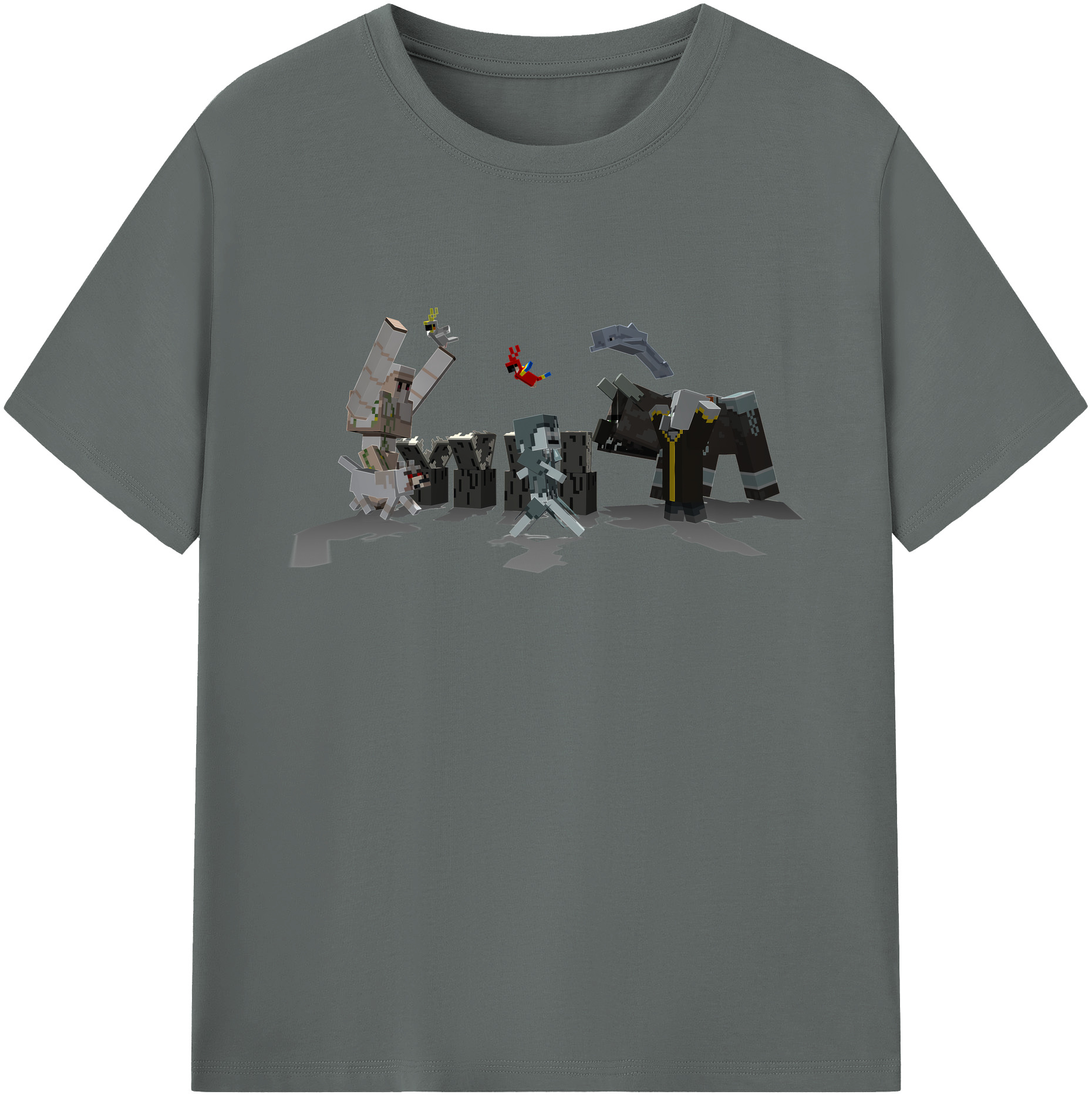 （画像用） マインクラフト ブロックの世界 Minecraft MC Block world 綿100％ メンズ半袖Tシャツ｜肌触りやわらか＆通気性